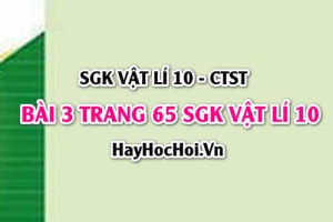 Giải bài 3 trang 65 SGK Vật lí 10 Chân trời sáng tạo